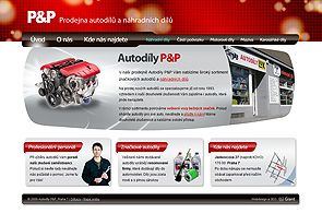 Screenshot prezentace Autodíly AutoPAP