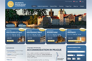 Screenshot prezentace Hotelů Goldencity
