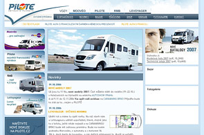Screenshot prezentace Karavanů Pilote
