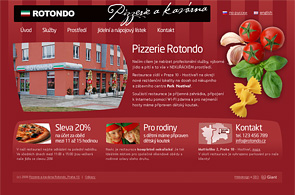 Screenshot prezentace Pizzerie Rotondo
