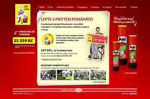 Screenshot prezentace Pritt pro sport